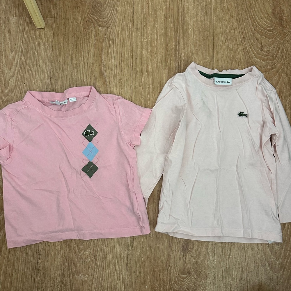 Lacoste Kids Pink Short Sleeve Tees